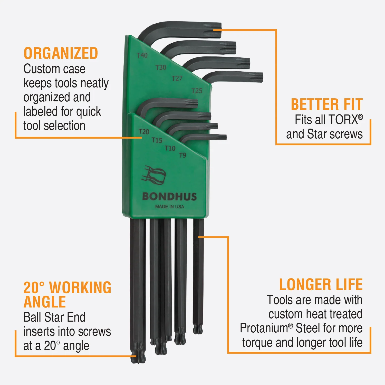 BONDHUS Torx BallStar L-Wrench - Image 8